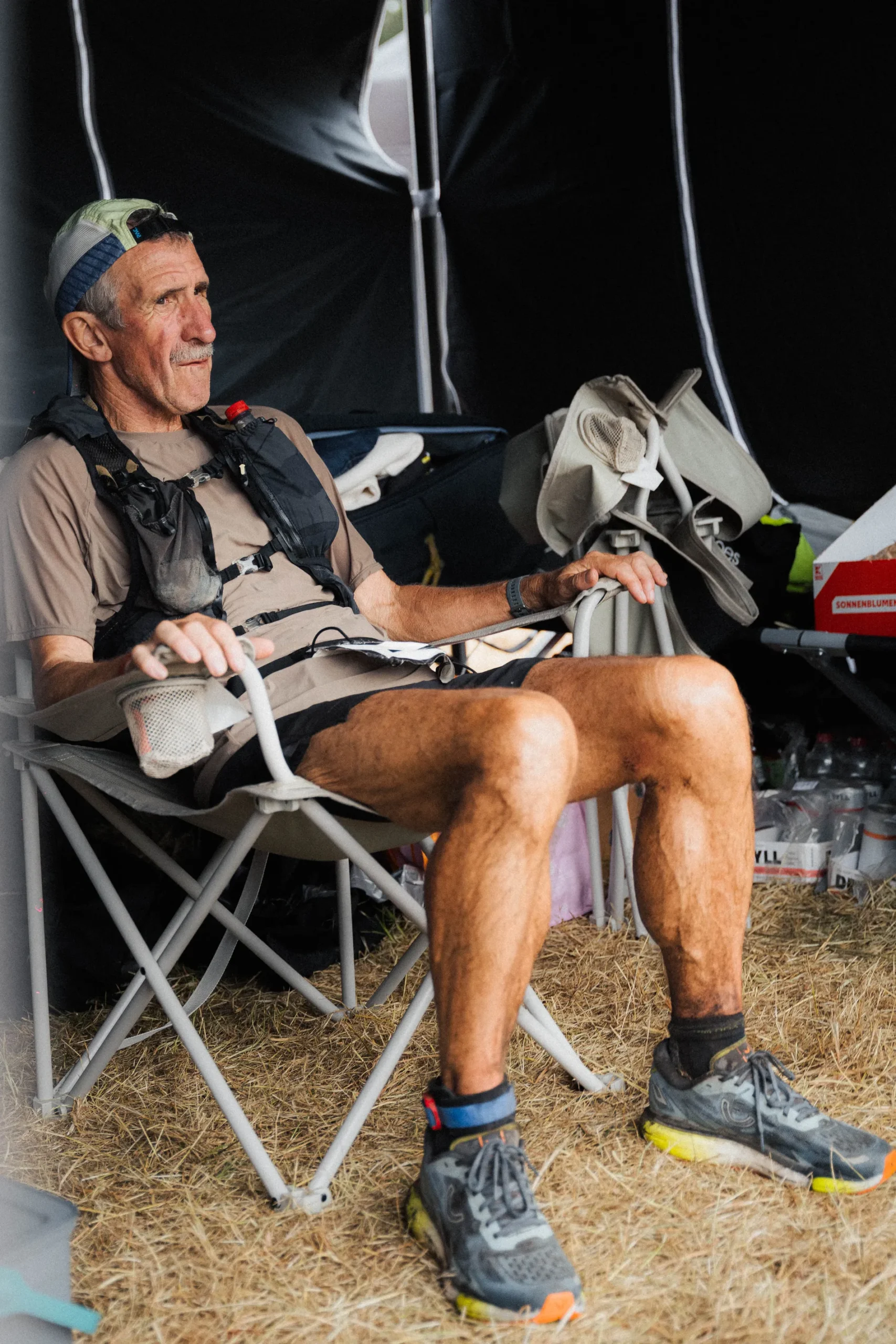 Hubert Karl in einer Pause beim Last Soul Ultra 2026